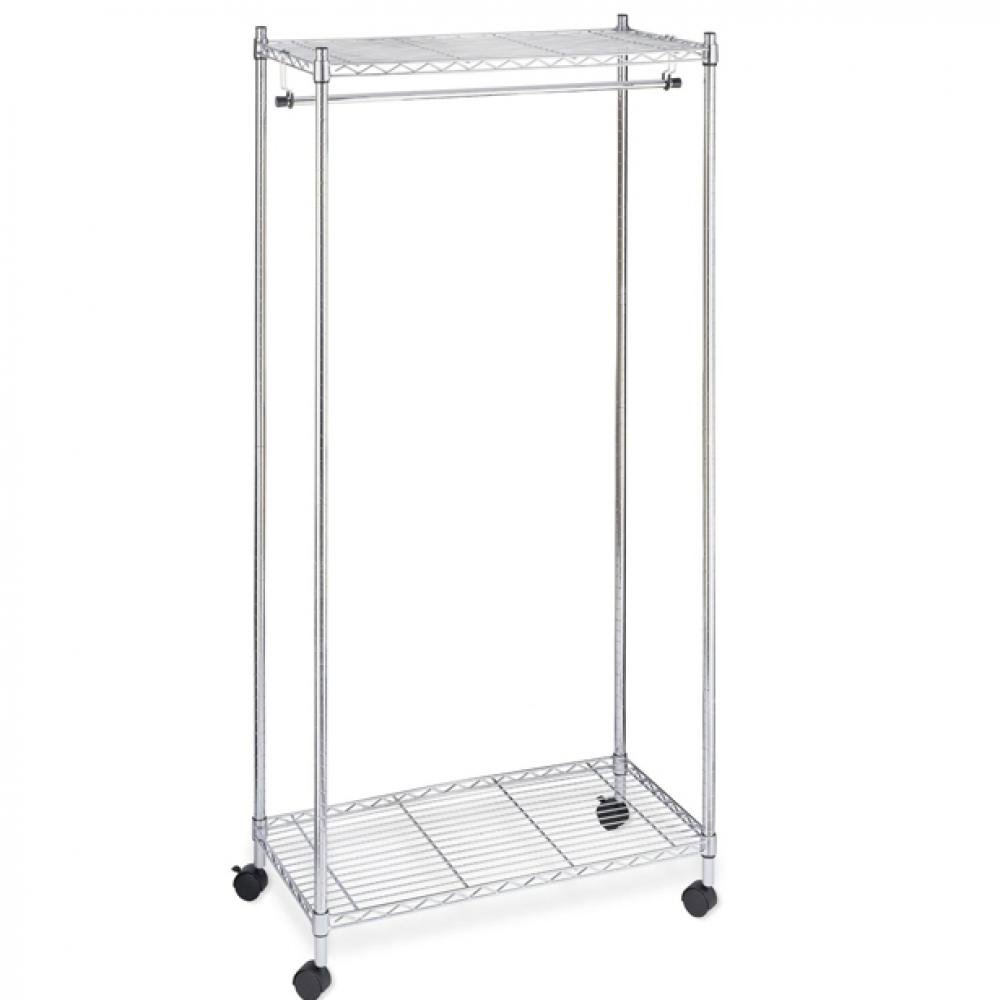 Heavy Duty Clothes Rack Hanging Rod Garment Rack With Wheels Hanging 