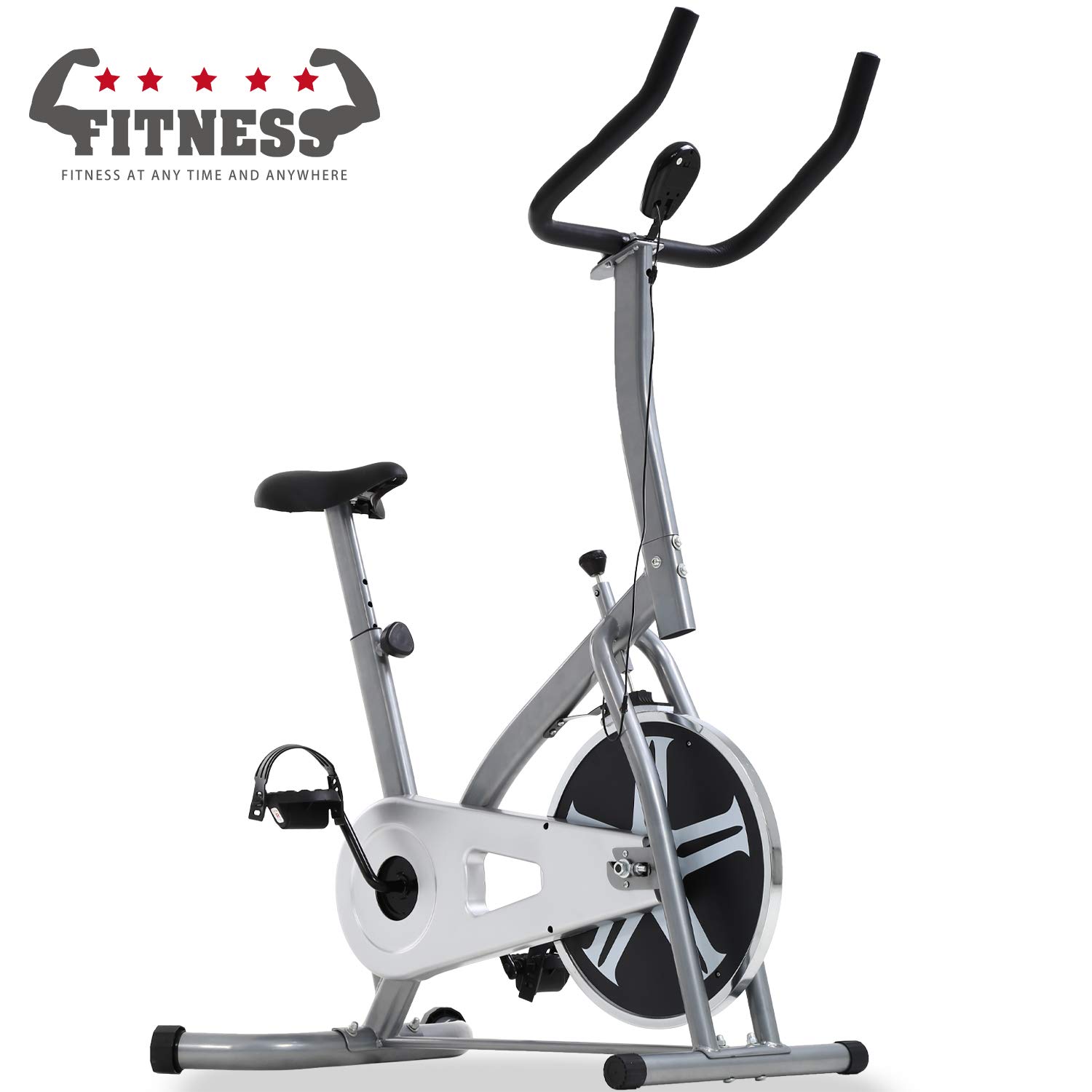 FDW Exercise Bike Spin Bike Cycle Stationary Workout Equipment W/LCD Display Resistance 