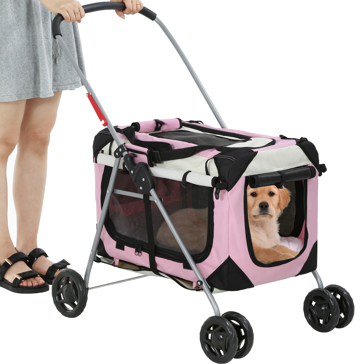 Dog Stroller Cat Stroller Pet Carriers Bag for Small Medium Dogs Cats