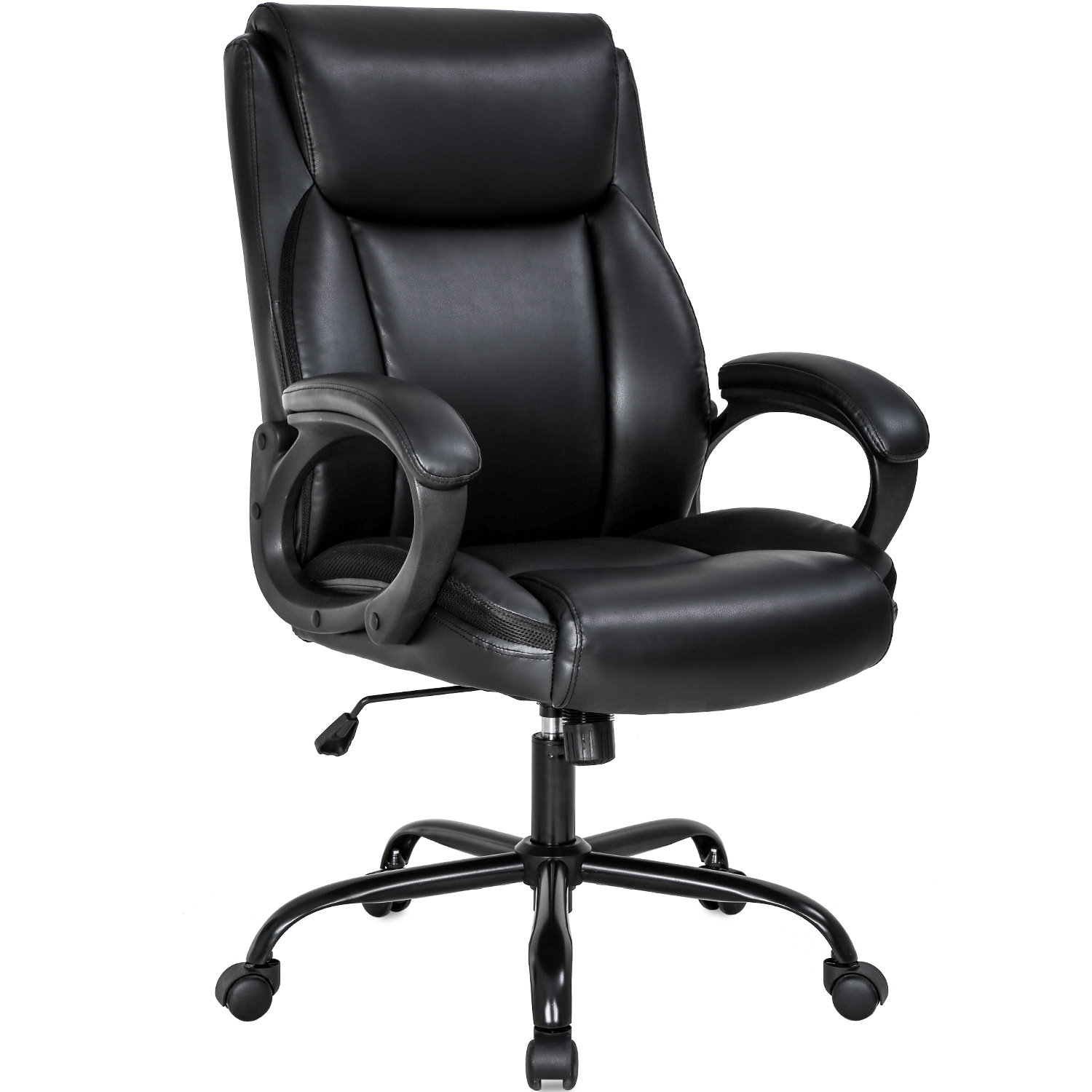 Office Chair Ergonomic Desk Chair PU Computer Chair with Lumbar Support