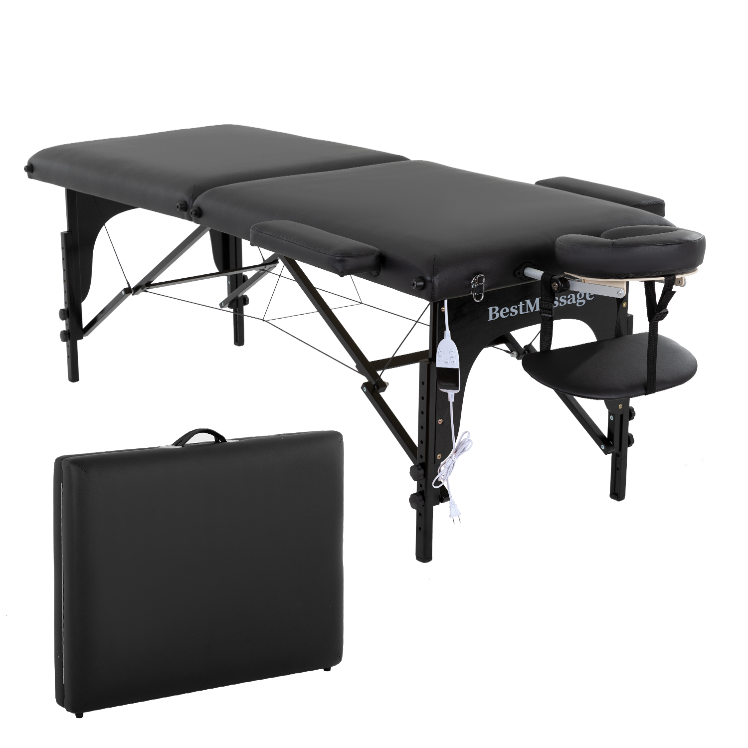 Heated Massage Table 84 Inch Long Massage Bed Spa Table Height