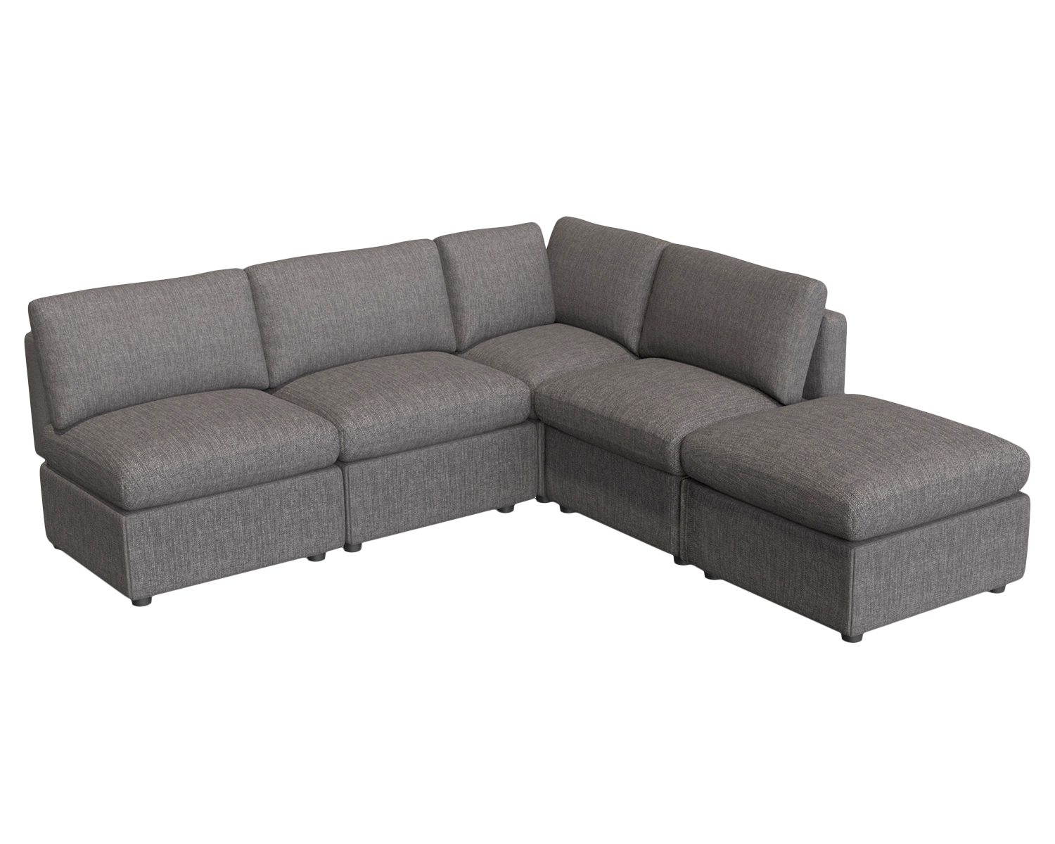 robinson leather craft 4 seat sofa with ottoman